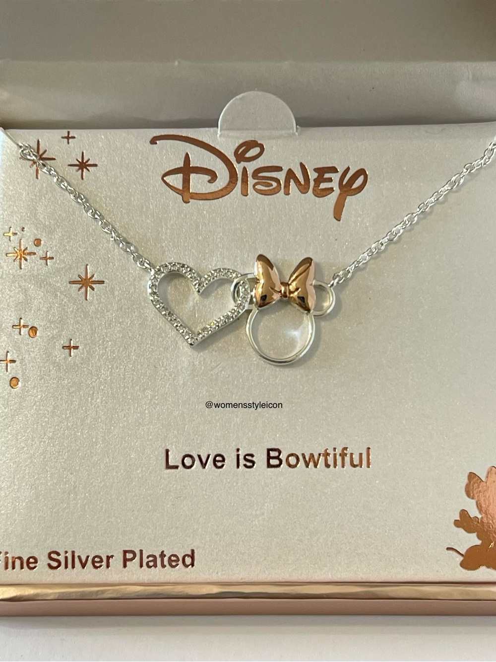 Disney Classics Jewelry | Minnie Mouse Bow & Heart Pendant Necklace - Picture 3 of 7